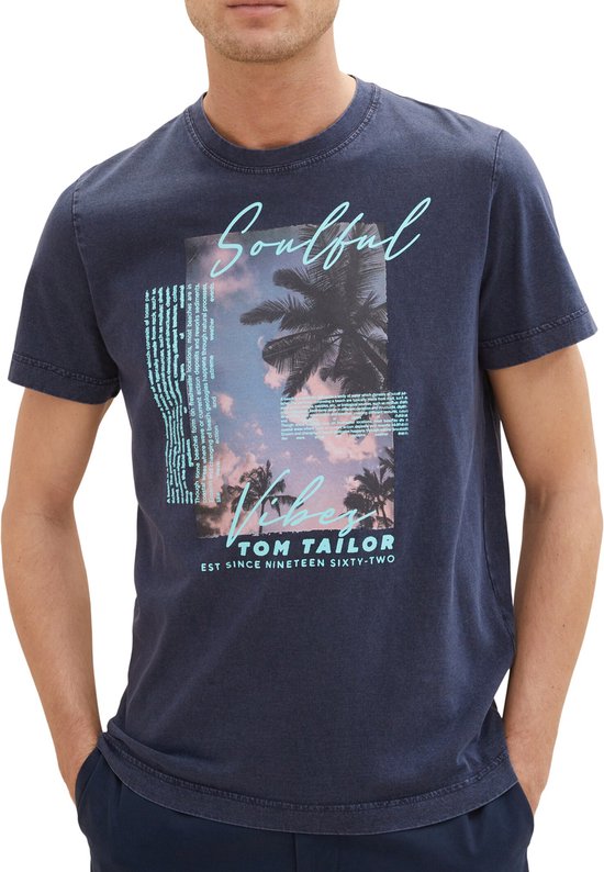 Tom Tailor Korte mouw T-shirt - 1036415 Marine (Maat: