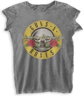 Tshirt Femme Guns N' Roses -M- Logo Classic Grijs