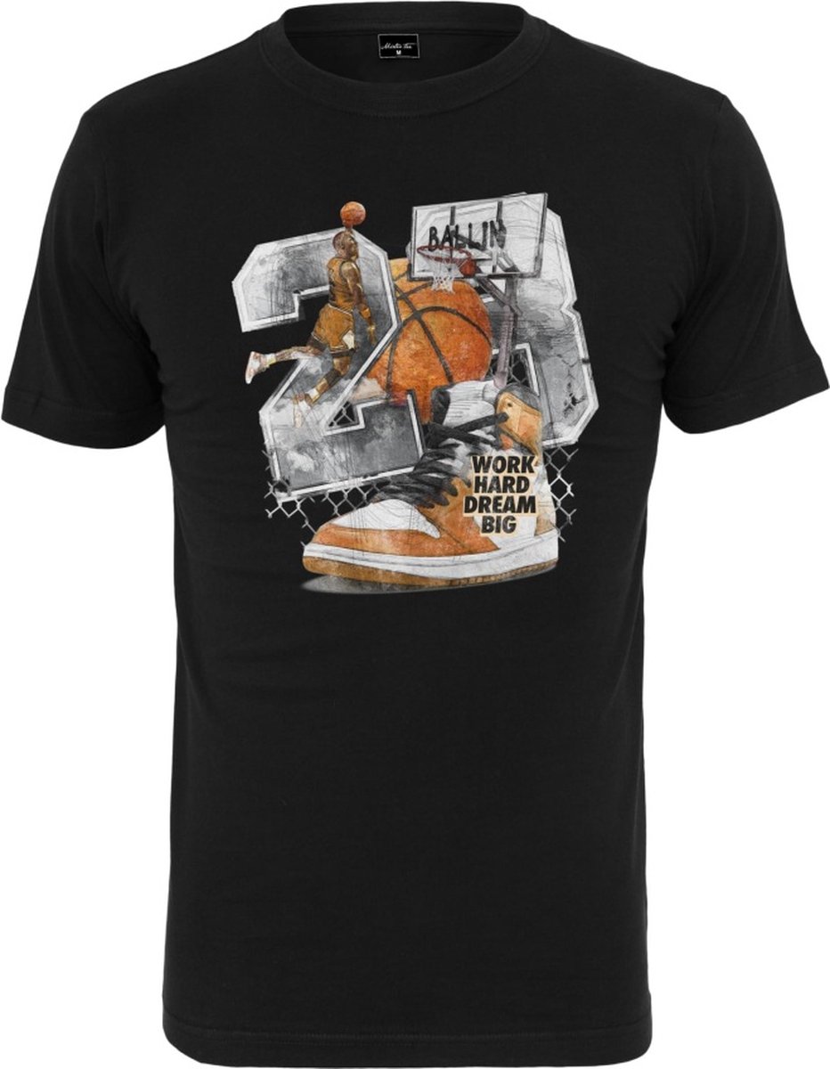 Mister Tee Vintage Ballin Heren T-shirt L Zwart