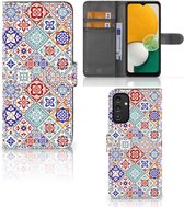 Book Case met foto Geschikt voor Samsung Galaxy A14 4G GSM Hoesje Tiles Color