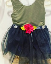 baby meisjes jurk - prinsessenjurk - Blouw Grijs - tule - party jurk - Feestjurk - Maat - 92 - kerst jurk - sinterklaas