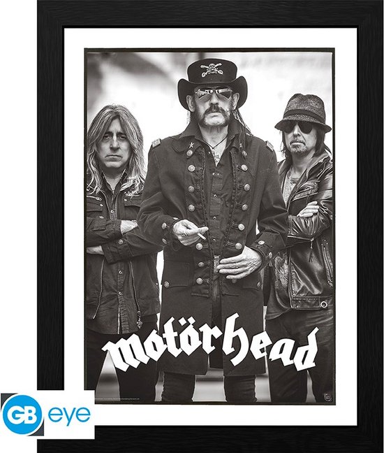 Art Print Motörhead Group Black and White 30x40 cm (inclusief kader)