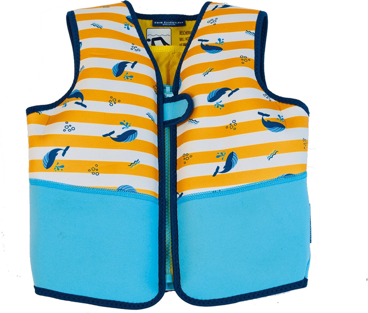 Swim Essentials Zwemvest Kind - Walvissen Geel/Blauw - 18-30 kg - 4-6 jaar