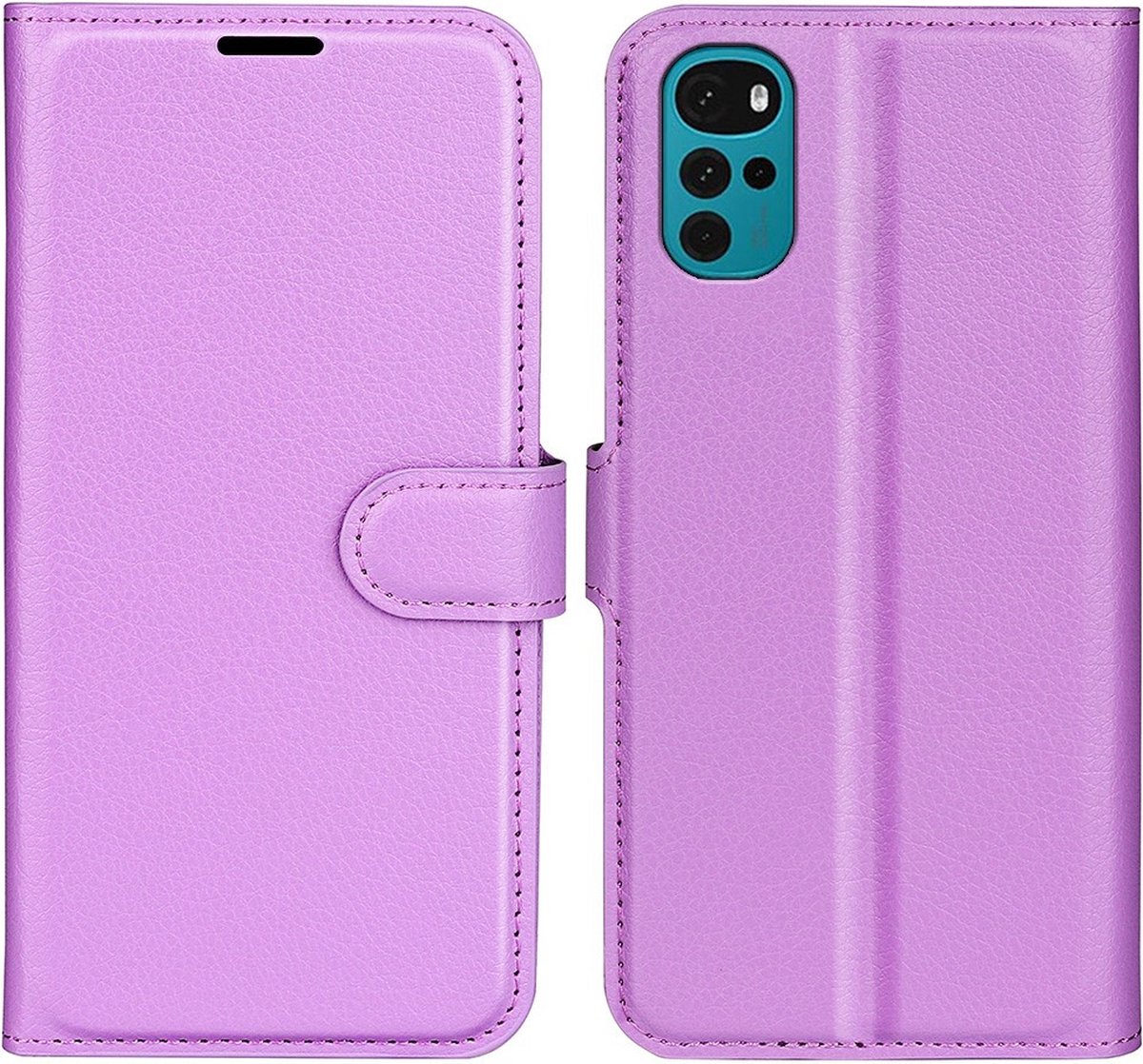 Coverup Hoesje - Geschikt voor Motorola Moto G22 Hoesje - Coverup Book Case - Paars