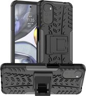 Coverup Rugged Kickstand Back Cover - Geschikt voor Motorola Moto G22 Hoesje - Zwart