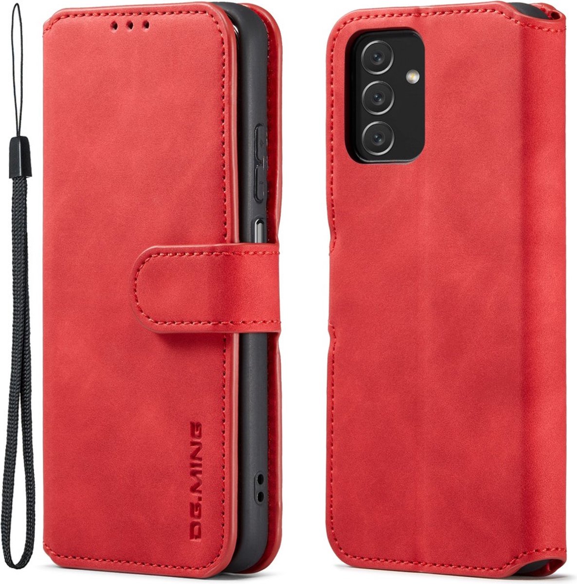 DG.MING Hoesje - Geschikt voor Samsung Galaxy A13 4G Hoesje - DG.MING Luxe Book Case - Rood