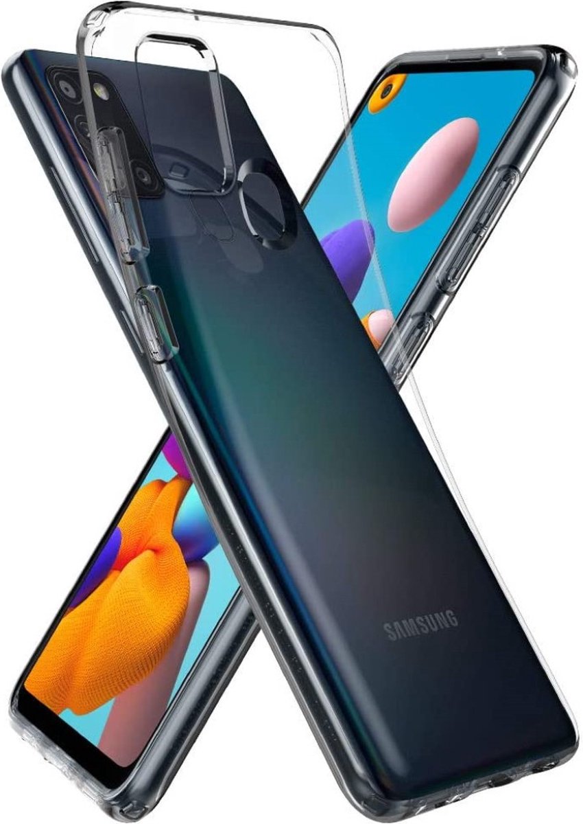 Hoesje - Geschikt voor Samsung Galaxy A21s Hoesje - TPU Back Cover - Transparant