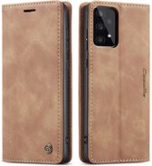 CaseMe Book Case - Geschikt voor Samsung Galaxy A53 Hoesje - Bruin