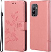 Coverup Bloemen & Vlinders Book Case - Geschikt voor Samsung Galaxy A53 Hoesje - Pink