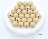 Perles en silicone 15 mm, 5 pièces, latte