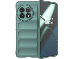 Coverup Hoesje - Geschikt voor OnePlus 11 5G Hoesje - Coverup Hands-On Rugged Back Cover - Groen