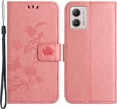 Fleurs Book Case - Housse Motorola Moto G13 / G23 - Pink