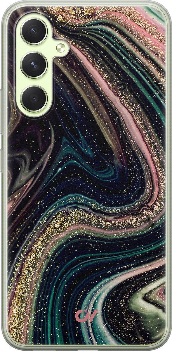 Hoesje geschikt voor Samsung Galaxy A54 hoesje - Marble Twilight - - Multi - - Casevibes