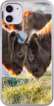 Coque iPhone 11 - Highlanders écossais - Animaux - Soleil - Coque de téléphone en Siliconen