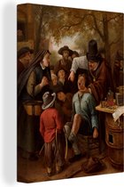 Canvas Schilderij De tandentrekker - Jan Steen - 30x40 cm - Wanddecoratie