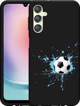 Cazy Hoesje Zwart geschikt voor Samsung Galaxy A24 4G Soccer Ball