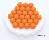 Perles en silicone 15 mm, 5 pièces, orange