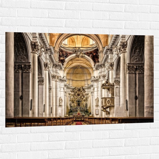 Muursticker - Altaar van Grote Witte Kathedraal - 120x80 cm Foto op Muursticker