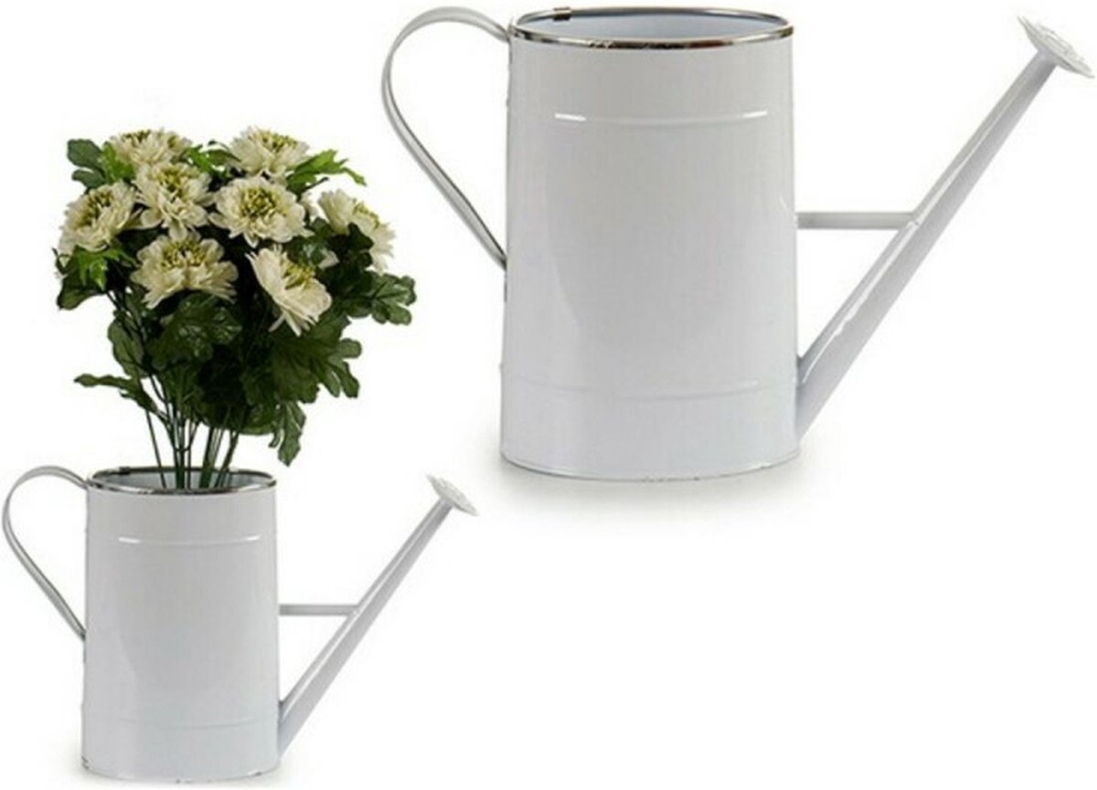 Decoratieve gieter Metaal Wit (10,5 x 22,5 x 38 cm)