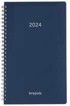 Brepols Agenda 2024 • Breform • Gelijnd • Wire-O • Polyprop cover • 10 x 16,5 cm • Blauw