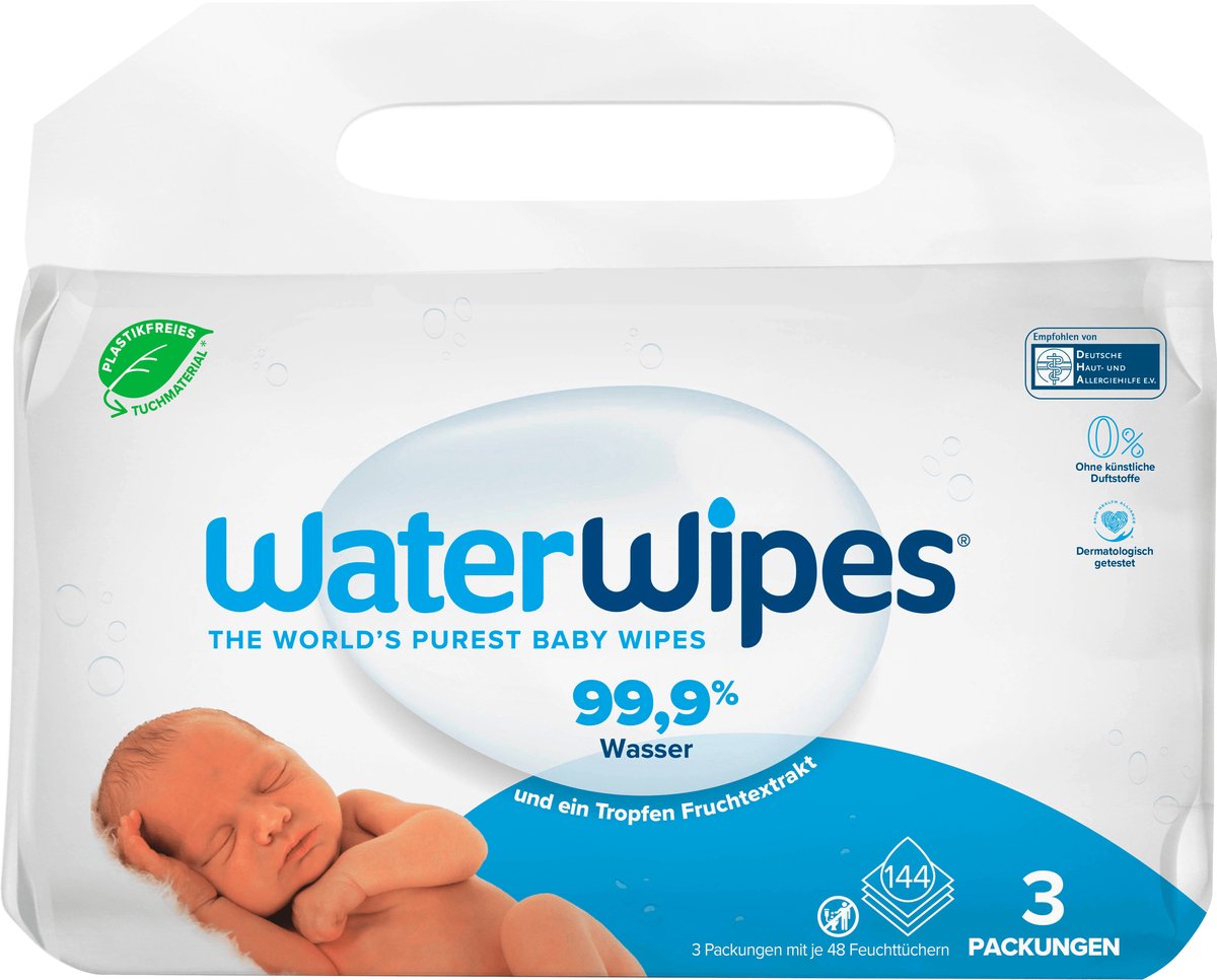 Waterwipes Waterwipes Lingettes bébé 48x3 