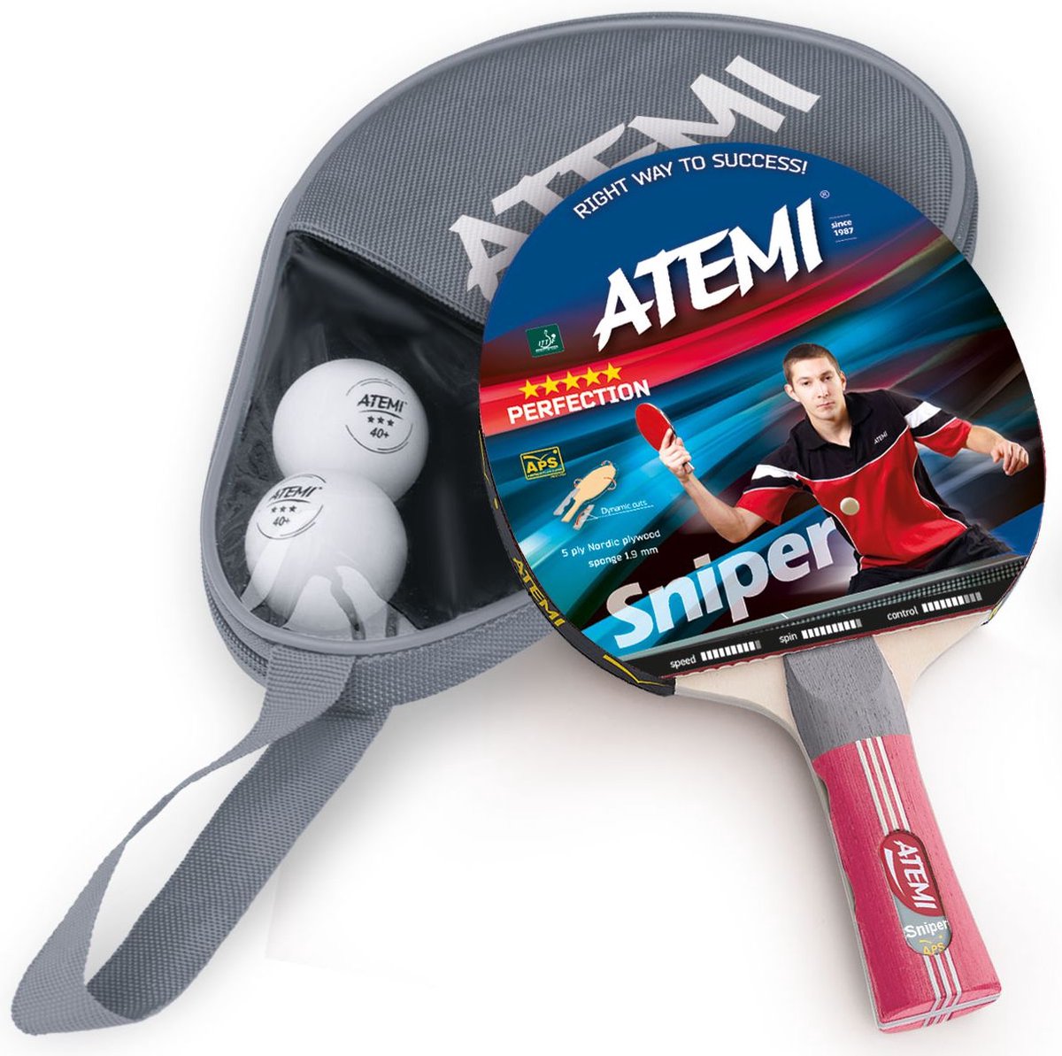 Set de raquettes de ping-pong professionnel : Atemi Exclusive