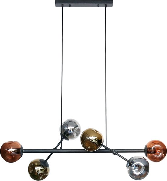 AnLi Style Lampe suspendue 6L molécule mélange verre