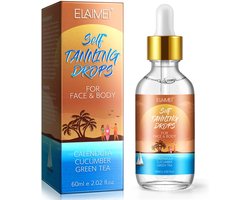 Elaimei Tanning Drops 60 ml - Magic Tan Drops - Zelfbruiner Gezicht en Lichaam - Self Tan Drops - Zelfbruiners Body Lotion - Tan Luxe The Face - Tan Drops Legs - Tan Serum