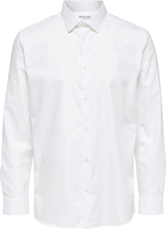 Selected - Heren Overhemden Regethan Classic Overhemd Wit - Wit - Maat M