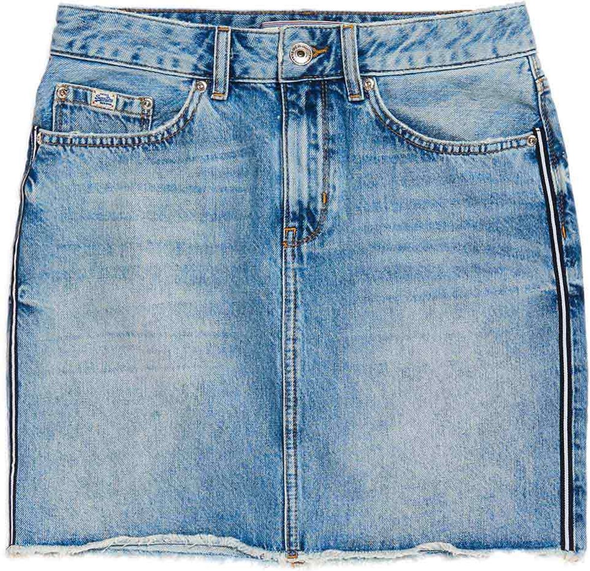 Superdry Mini Rok 28 Vrouw Blauw