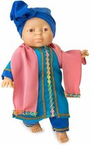 Berjuan Friends of The World babypop 38 cm met roze/blauwe kleding