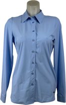 Angelle Milan – Travelkleding voor dames – Lichtblauwe Casual Blouse – Ademend – Casual – Duurzame Blouse - In 5 maten - Maat L
