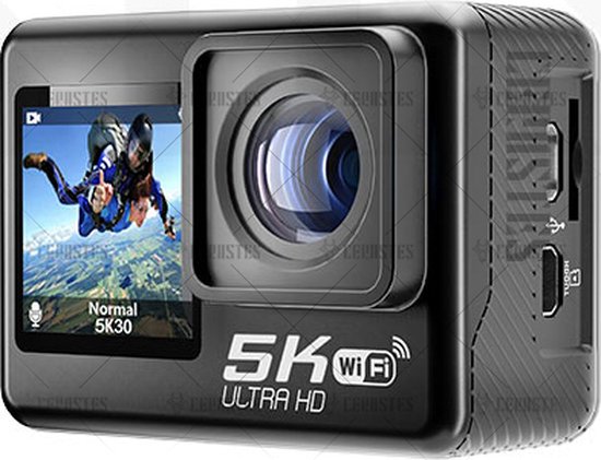 Foto: Cerastes 5k 30fps 4k 60 30fps wifi anti shake action camera dual screen groothoek 40m waterdichte sportcamera vergelijkbaar met gopro hero 11