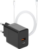 Oplader USB C - Geschikt voor iPhone - Snellader 20W/25W/35W - inclusief USB C naar 8-PIN Oplaadkabel van 3 meter
