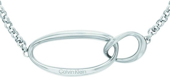 Calvin Klein CJ35000353 Dames Ketting - Collier - Sieraad - Staal - Zilver - Anker - 18 cm lang