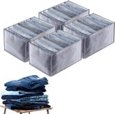 Kleding broeken lade organizer set van 4 - jeans opbergbox kast kledingkast - broekhanger ruimtebesparende kledinghangers