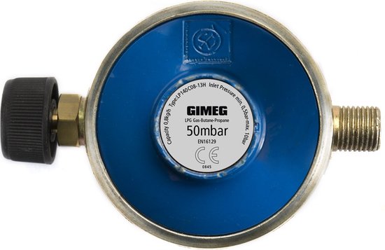 CFH Gasdrukregelaar gasfles met niveau-indicator DRF 428 - drukregelaar 50 mbar met manometer en slangbreukbeveiliging, ingang G.12 en uitgang H.4 1/4, conform EN 16129, debiet 1,5 kg/u CFH Gasdrukregelaar gasfles met niveau-indicator DRF 428 - drukregelaar 50 mbar met manometer en slangbreukbeveiliging, ingang G.12 en uitgang H.4 1/4, conform EN 16129, debiet 1,5 kg/u