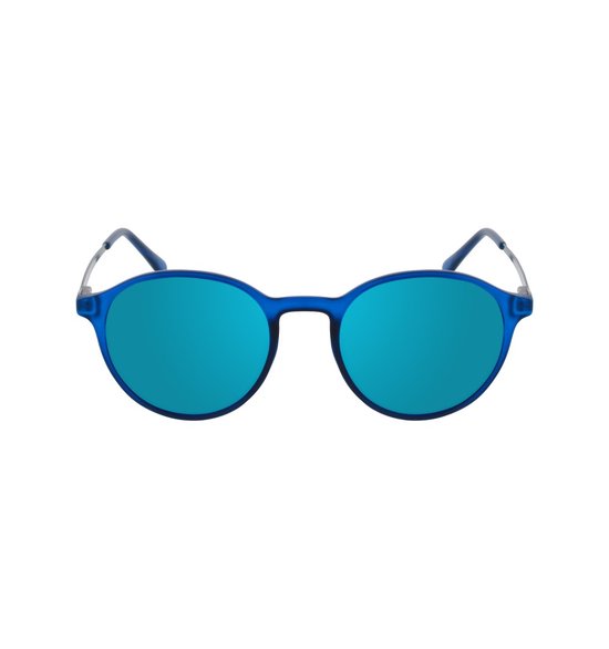 SILAC 8914 SOL OCEAN - Ronde blauwe zonnebrillen met spiegelglazen - Bruin getint glazen - UV 400 CAT POLARIZED van SILAC — afbeelding 5