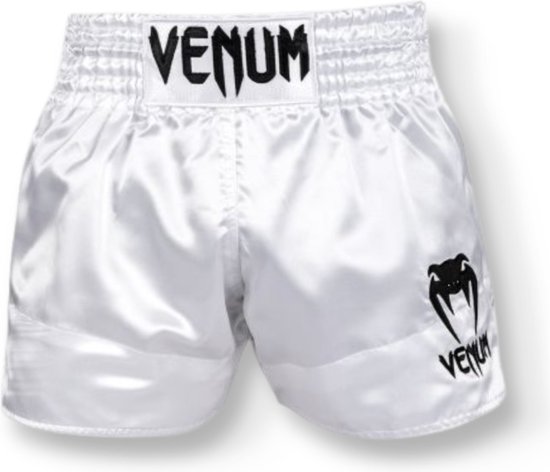 Venum - Muay Thai Kickboksbroek - short - Classic - Wit/zwart - S