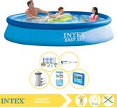Intex Easy Set Zwembad - Opblaaszwembad - 366x76 cm - Inclusief Onderhoudspakket, Filter, Stofzuiger en Zwembadtegels