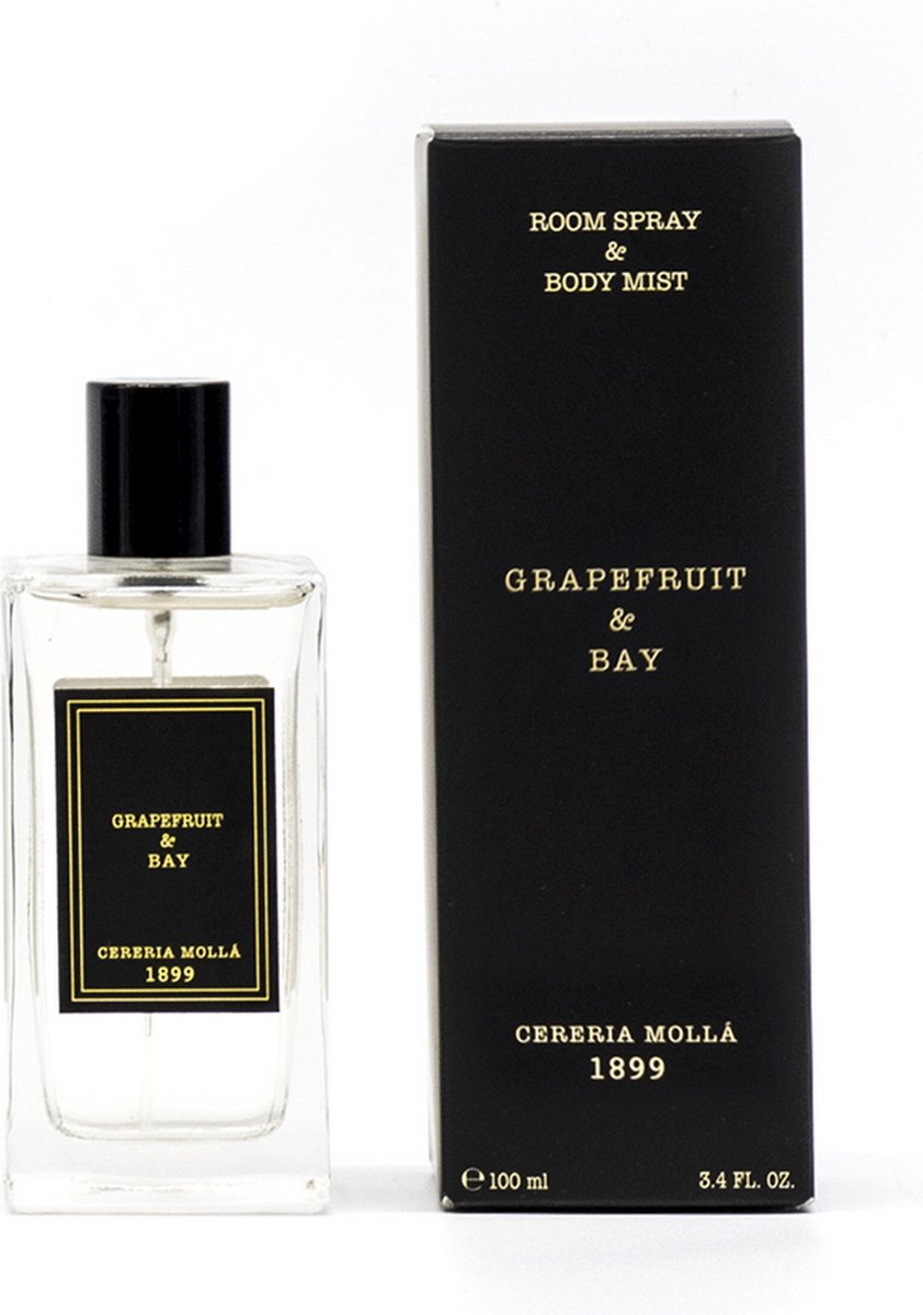 Cereria Mollà 1899 Roomspray Bodymist Grapefruit & Bay 100 ml interieurspray interieur parfum