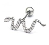 Oorpiercing Slang - 316L Stainless steel - 8 Millimeter - Damesdingetjes