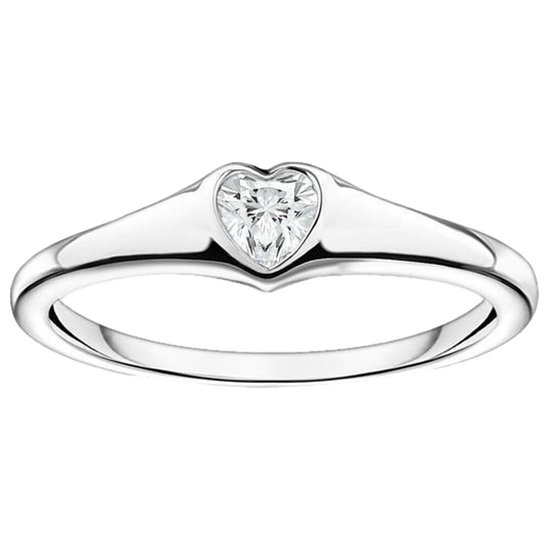 Thomas Sabo Dames Dames ring 925 sterling zilver sterling zilver Zirkonia 0,5 Zilver 32020607