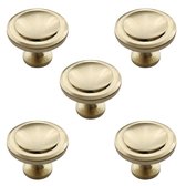 Kastknoppen Memphis goud rond 5 Stuks - Diameter 32 mm - Kastknop - Meubelknop - Deurknoppen voor kasten - Meubelbeslag - Deurknopjes - Meubelknoppen