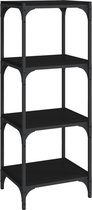 vidaXL-Boekenkast-40x33x100-cm-bewerkt-hout-en-staal-zwart