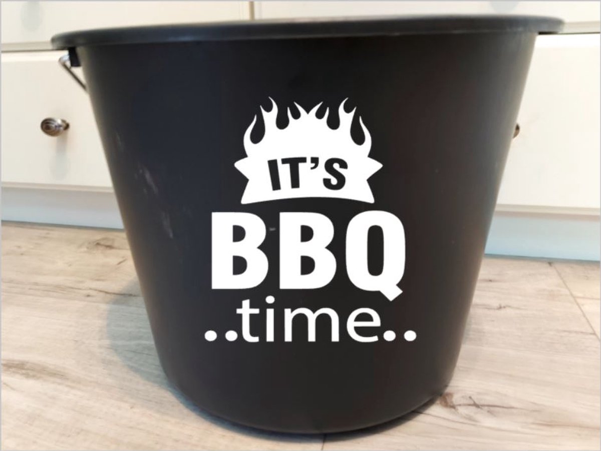 Goedkoopste it's BBQ time emmer, Bedrukte emmer voor de bbq, Emmer, BBQ, Barbecue emmer, Barbecue, Emmer met tekst