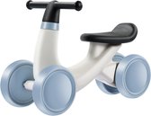 Buxibo - Vélo d'équilibre LEO - à 4 roues - Sans Pédales ni Trappeurs - Jouets d'extérieur pour Garçon & Fille - 1 et 2 Ans - Blauw/ Wit