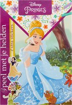 Disney Princess knutselboek met stickers - Roze / Multicolor - Papier/Kunststof - 30 paginas met puzzels en kleurplaten en 2 vellen stickers - Sticker - Speel met je helden