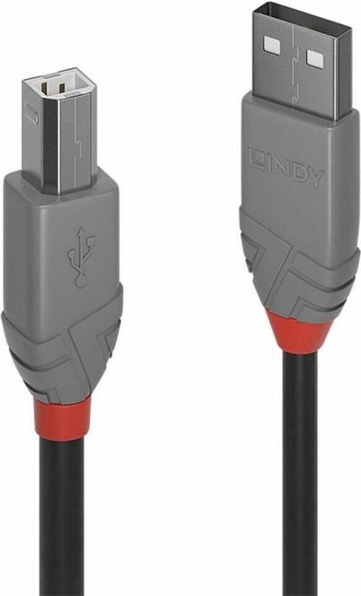 LINDY USB-kabel USB 2.0 USB-A stekker, USB-B stekker 3.00 m Zwart | bol.com