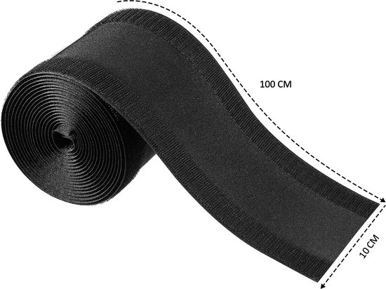 Noble Cable Tray Floor - Cacher les Câbles - Organisateur de câbles - Convient au sol - Fermetures velcro - Auto-adhésif - Zwart